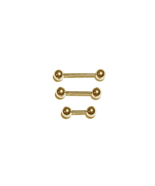 MORPH（モルフ）の「MORPH モルフ  バーベルボディーピアス 18ゲージ 8mm~16mm（ピアス（片耳用）・メンズ・ゴールド・6/12/10/8）」の4枚目の写真
