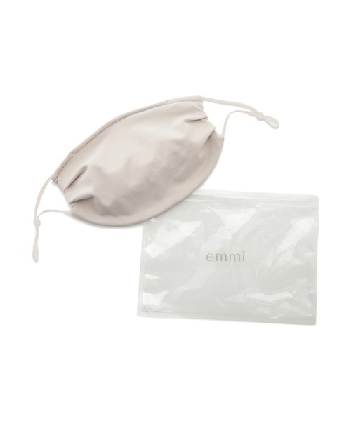 emmi(エミ)の「【emmi atelier】supplex マスク(その他小物・レディース・ピンクベージュ/ライム/ブラック・FREE)」の3枚目の写真