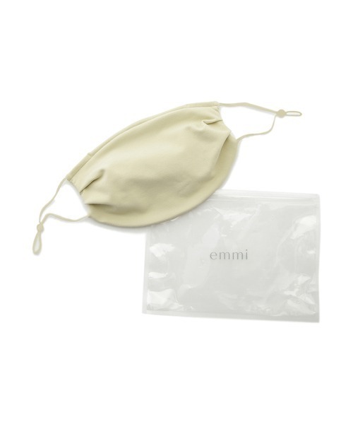 emmi(エミ)の「【emmi atelier】supplex マスク(その他小物・レディース・ピンクベージュ/ライム/ブラック・FREE)」の2枚目の写真