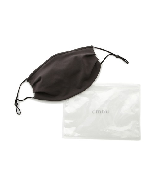 emmi(エミ)の「【emmi atelier】supplex マスク(その他小物・レディース・ピンクベージュ/ライム/ブラック・FREE)」の1枚目の写真
