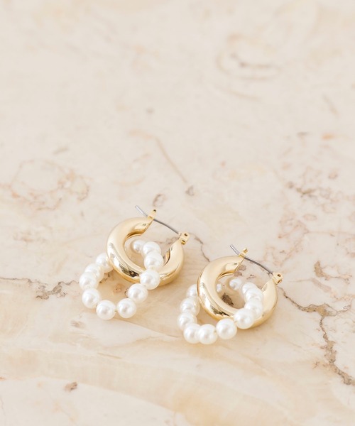 Chico（チコ）の「パールフープ2WAYピアス（ピアス（両耳用）・レディース・シルバー/ゴールド・FREE）」の6枚目の写真