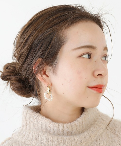 Chico（チコ）の「パールフープ2WAYピアス（ピアス（両耳用）・レディース・シルバー/ゴールド・FREE）」の5枚目の写真