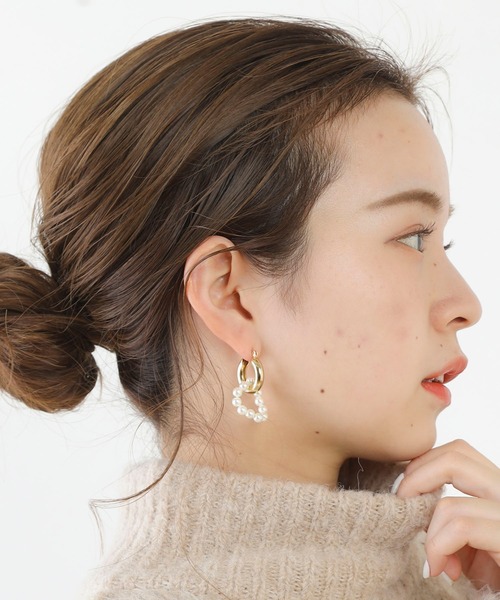 Chico（チコ）の「パールフープ2WAYピアス（ピアス（両耳用）・レディース・シルバー/ゴールド・FREE）」の8枚目の写真