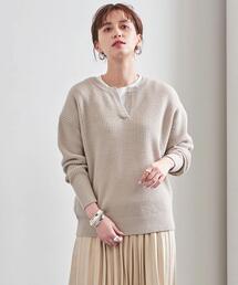 UNITED ARROWS | UBCB W アゼ スリットネック ニット(ニット/セーター)