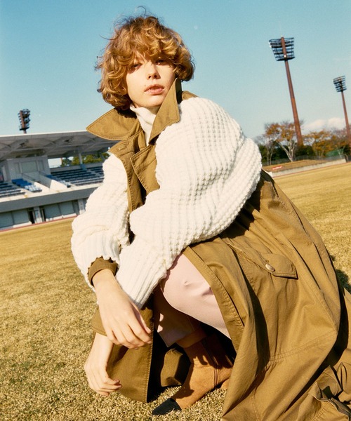 LA BELLE ETUDE（ラベルエチュード）の「【Belle vintage】 ミリタリーオーバートレンチコート（トレンチコート・レディース・イエロー/カーキ/ベージュ系その他・FREE）」の4枚目の写真