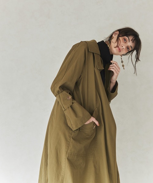 LA BELLE ETUDE（ラベルエチュード）の「【Belle vintage】 ミリタリーオーバートレンチコート（トレンチコート・レディース・イエロー/カーキ/ベージュ系その他・FREE）」の15枚目の写真