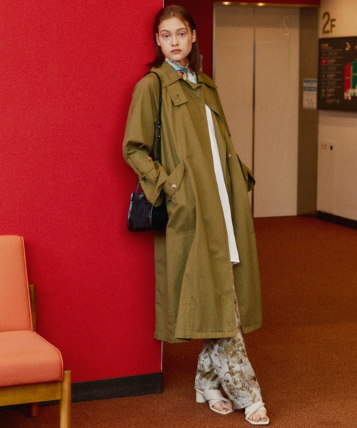 セール】【Belle vintage】 ミリタリーオーバートレンチコート