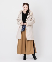 axes femme | ファー付きスエードコート(ダッフルコート)