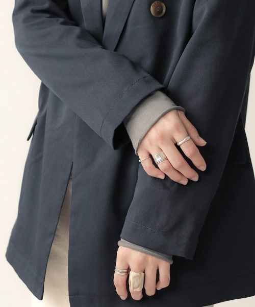Bab(バブ)の「【WEB限定】ダブルブレストジャケット(テーラードジャケット・レディース・ブルー/モカ/ベージュ・38)」の15枚目の写真