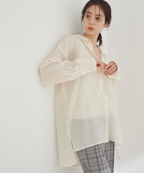 美品✨'22年 シビラ シアーシャツドレス ドラマ着用 3way カーキ M 美品✨'22年 シビラ シアーシャツドレス ドラマ着用 3way カーキ M