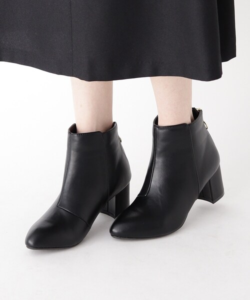 cs T&P(シーエスティーアンドピー)の「バックジップショートブーツ(ブーツ・レディース・ブラック/その他/こしょう色系1/ブラック系・S/M/L/LL)」の5枚目の写真