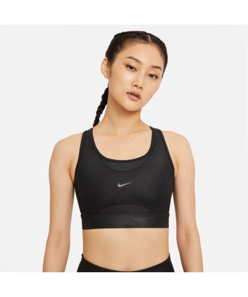 NIKE（ナイキ）の「ナイキ NIKE ナイキ ウィメンズ スウッシュ TEXTURED ブラ P（ブラジャー・レディース・ラベンダー/ブラック・M/L/S）」の2枚目の写真