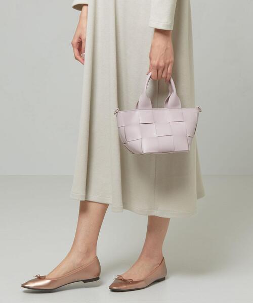 THE STATION STORE(ザ ステーション ストア)の「<closet story>アミコミ ミニ 2WAY トートバッグ(トートバッグ・レディース・ライトピンク/ライトグレー・FREE)」の2枚目の写真