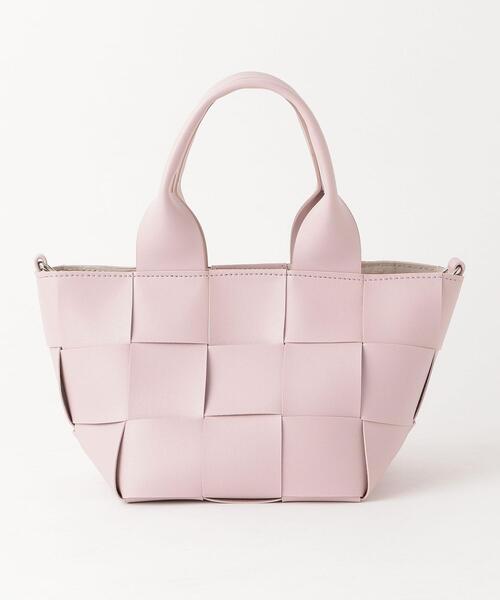 THE STATION STORE(ザ ステーション ストア)の「<closet story>アミコミ ミニ 2WAY トートバッグ(トートバッグ・レディース・ライトピンク/ライトグレー・FREE)」の6枚目の写真