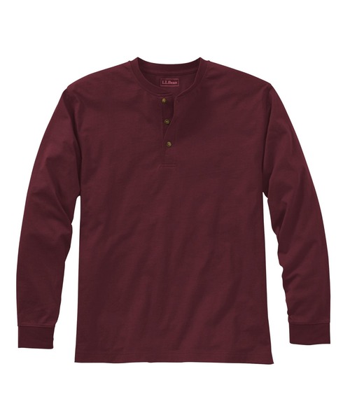 L.L.Bean（エルエルビーン）の「ケアフリー・アンシュリンカブル・ティ、長袖　ヘンリー ジャパン・フィット（Tシャツ/カットソー・メンズ・ホワイト/ネイビー/グレイッシュブルー/グレー/ブラック/スカイブルー/グリーン系/ヘザーチャコール/グリーン/レッド/グリーン系2/グリーン系3・SMALL/MEDIUM/LARGE/X-LARGE/XX-LARGE）」の12枚目の写真
