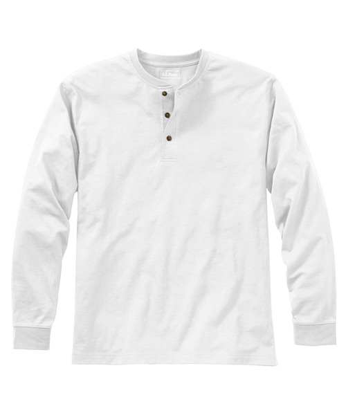 L.L.Bean（エルエルビーン）の「ケアフリー・アンシュリンカブル・ティ、長袖　ヘンリー ジャパン・フィット（Tシャツ/カットソー・メンズ・ホワイト/ネイビー/グレイッシュブルー/グレー/ブラック/スカイブルー/グリーン系/ヘザーチャコール/グリーン/レッド/グリーン系2/グリーン系3・SMALL/MEDIUM/LARGE/X-LARGE/XX-LARGE）」の13枚目の写真