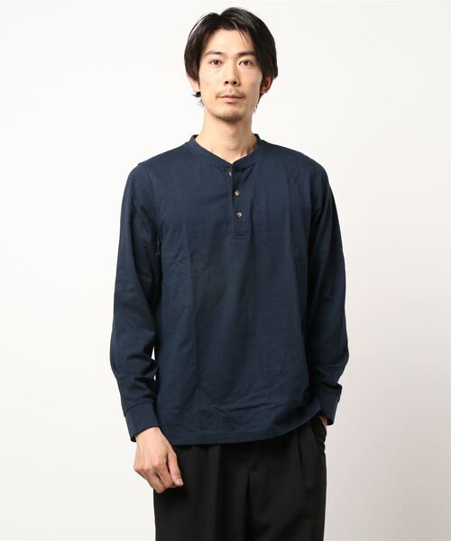 L.L.Bean（エルエルビーン）の「ケアフリー・アンシュリンカブル・ティ、長袖　ヘンリー ジャパン・フィット（Tシャツ/カットソー・メンズ・ホワイト/ネイビー/グレイッシュブルー/グレー/ブラック/スカイブルー/グリーン系/ヘザーチャコール/グリーン/レッド/グリーン系2/グリーン系3・SMALL/MEDIUM/LARGE/X-LARGE/XX-LARGE）」の17枚目の写真