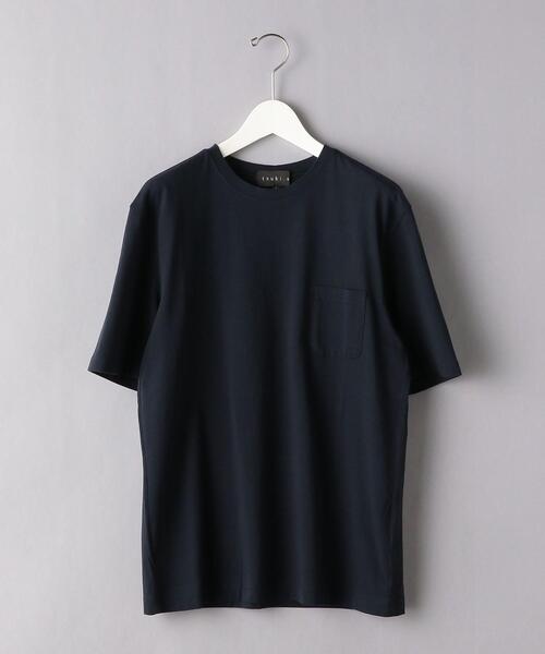 tsuki.s(ツキドットエス)の「<tsuki.s(ツキドットエス)> クルーネック ショートスリーブ(Tシャツ/カットソー・メンズ・オリーブ/ネイビー・LARGE/MEDIUM/SMALL/X-LARGE)」の2枚目の写真