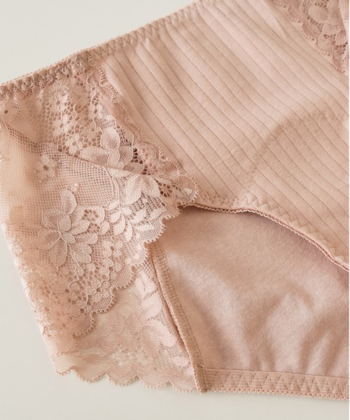 Lace Ladies(レースレディース)の「コットンリブ サイドレース サニタリーショーツ(ショーツ・レディース・ピンク/ブラック/グレー/グリーン/ベージュ・L/XL/M)」の11枚目の写真