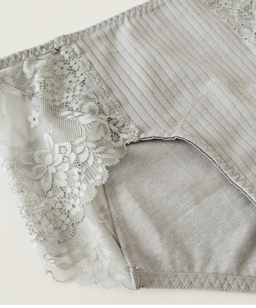Lace Ladies(レースレディース)の「コットンリブ サイドレース サニタリーショーツ(ショーツ・レディース・ピンク/ブラック/グレー/グリーン/ベージュ・L/XL/M)」の17枚目の写真