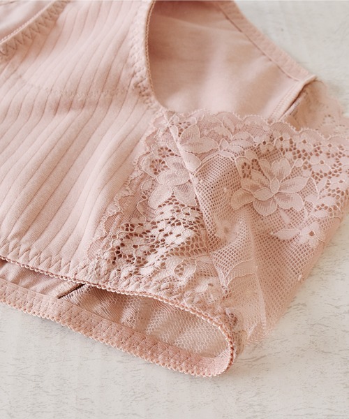 Lace Ladies(レースレディース)の「コットンリブ サイドレース サニタリーショーツ(ショーツ・レディース・ピンク/ブラック/グレー/グリーン/ベージュ・L/XL/M)」の12枚目の写真