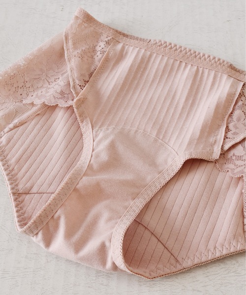 Lace Ladies(レースレディース)の「コットンリブ サイドレース サニタリーショーツ(ショーツ・レディース・ピンク/ブラック/グレー/グリーン/ベージュ・L/XL/M)」の16枚目の写真