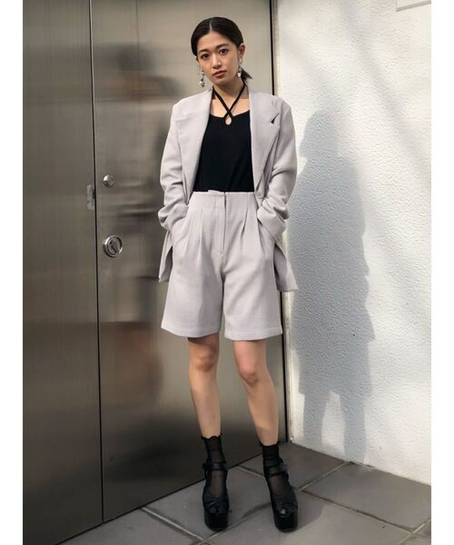 EMODA（エモダ）の「ハイウエストハーフパンツ（その他パンツ・レディース・ブラック/グレー/その他・SMALL/MEDIUM）」の16枚目の写真