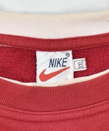 NIKE ロゴ刺繍入り トレーナー レッド NIKE】90年代 背面 ボックスロゴ バイカラー 刺繍ロゴ