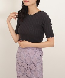 メロウ配色リブプルオーバー