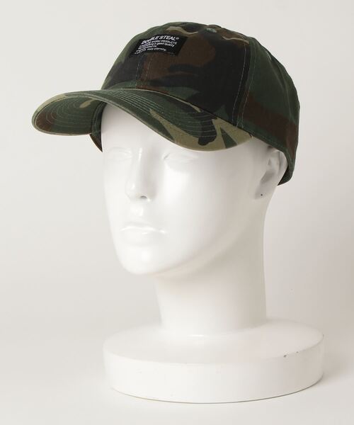 DOUBLE STEAL（ダブルスティール）の「Tag 6Panel Cap（キャップ・メンズ・ブラック/チャコールグレー/カモフラージュ/ベージュ・FREE）」の6枚目の写真
