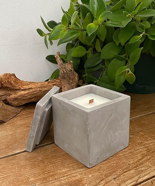 DULTON（ダルトン）の「CEMENT SQUARE CANDLE S/セメント スクエア キャンドル S（キャンドル）」 WEAR