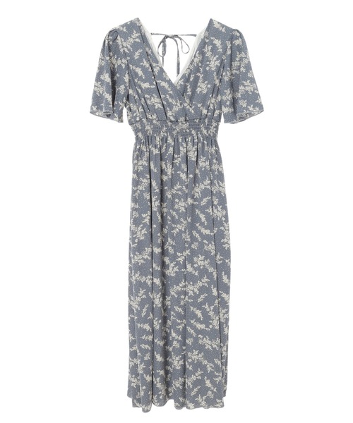 fifth(フィフス)の「バックシャンカシュクールシックフラワーワンピース(ワンピース・レディース・ブラック/ブルー・MEDIUM)」の3枚目の写真