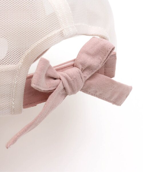 apres les cours(アプレレクール)の「後ろリボンメッシュキャップ(キャップ・キッズ・ミント/チェック/ピンク・58/50/54)」の15枚目の写真
