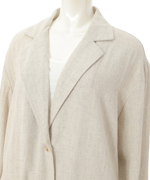 fifth(フィフス)の「リネン混ルーズジャケット(テーラードジャケット・レディース・アイボリー/ピンクベージュ・MEDIUM)」の10枚目の写真