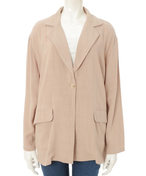 fifth(フィフス)の「リネン混ルーズジャケット(テーラードジャケット・レディース・アイボリー/ピンクベージュ・MEDIUM)」の9枚目の写真