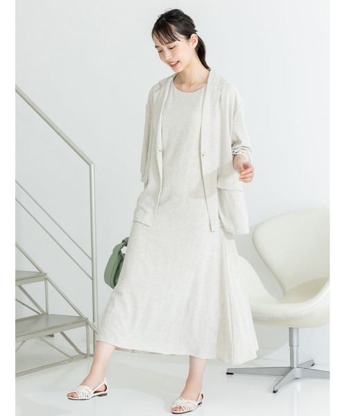 fifth(フィフス)の「リネン混ルーズジャケット(テーラードジャケット・レディース・アイボリー/ピンクベージュ・MEDIUM)」の19枚目の写真