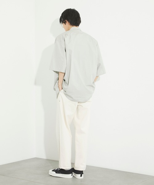 PUBLIC TOKYO（パブリックトウキョウ）の「フィンクスコットンハーフスリーブオーバーシャツ（シャツ/ブラウス・メンズ・ミント/ブルー・1/2）」の13枚目の写真
