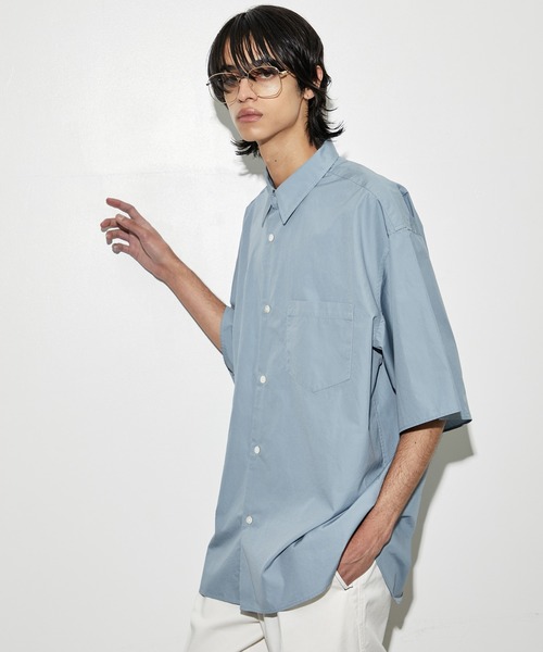 PUBLIC TOKYO（パブリックトウキョウ）の「フィンクスコットンハーフスリーブオーバーシャツ（シャツ/ブラウス・メンズ・ミント/ブルー・1/2）」の20枚目の写真