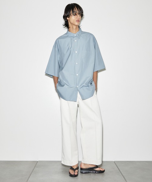 PUBLIC TOKYO（パブリックトウキョウ）の「フィンクスコットンハーフスリーブオーバーシャツ（シャツ/ブラウス・メンズ・ミント/ブルー・1/2）」の16枚目の写真