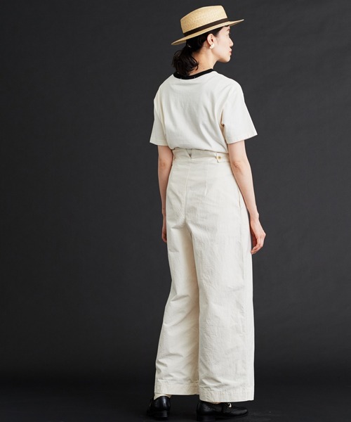 Malle（マル）の「malle 40/2天竺Tree刺繍Ｔシャツ（Tシャツ/カットソー・レディース・ネイビー/キナリ・FREE）」の7枚目の写真