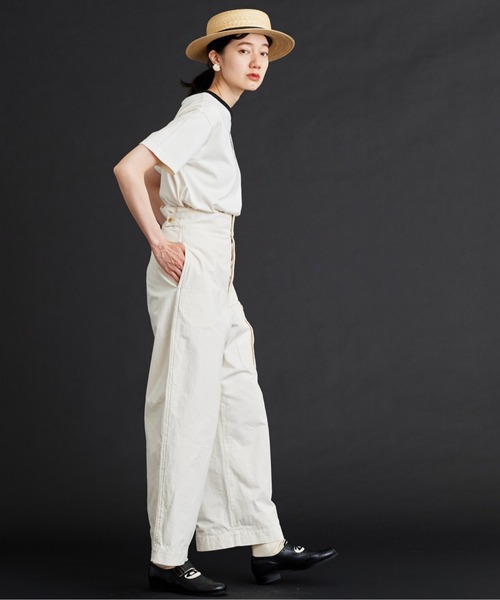 Malle（マル）の「malle 40/2天竺Tree刺繍Ｔシャツ（Tシャツ/カットソー・レディース・ネイビー/キナリ・FREE）」の8枚目の写真