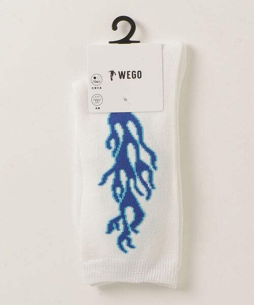 WEGO（ウィゴー）の「WEGO/ファイヤーパターンソックス（ソックス/靴下・レディース・ブルー/パープル/ブルー系その他/パープル系その他・23-25cm）」の3枚目の写真