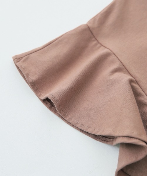 n'OrLABEL（ノアールレーベル）の「『コットンフリルTシャツ』（Tシャツ/カットソー・レディース・グリーン/ブラック/オフホワイト/ピンク/ダークパープル/ライトブルー・2/1）」の9枚目の写真