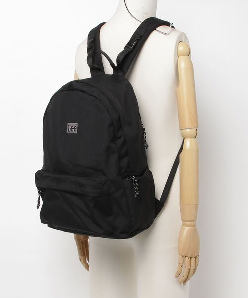 Lee（リー）の「Lee/リー　撥水ナイロン ロゴ入り  バックパック（バックパック/リュック・メンズ・ブラック/ベージュ・FREE）」の5枚目の写真