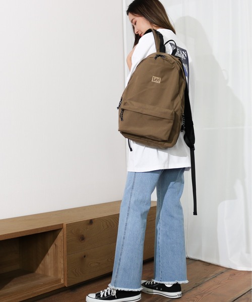 Lee（リー）の「Lee/リー　撥水ナイロン ロゴ入り  バックパック（バックパック/リュック・メンズ・ブラック/ベージュ・FREE）」の9枚目の写真