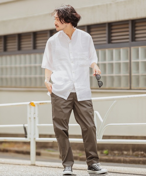 CIAOPANIC TYPY（チャオパニックティピー）の「パナマ織りバンドカラーシャツ（シャツ/ブラウス・メンズ・グレー/ベージュ/ネイビー/オフホワイト・SMALL/MEDIUM/LARGE/X-LARGE）」の5枚目の写真