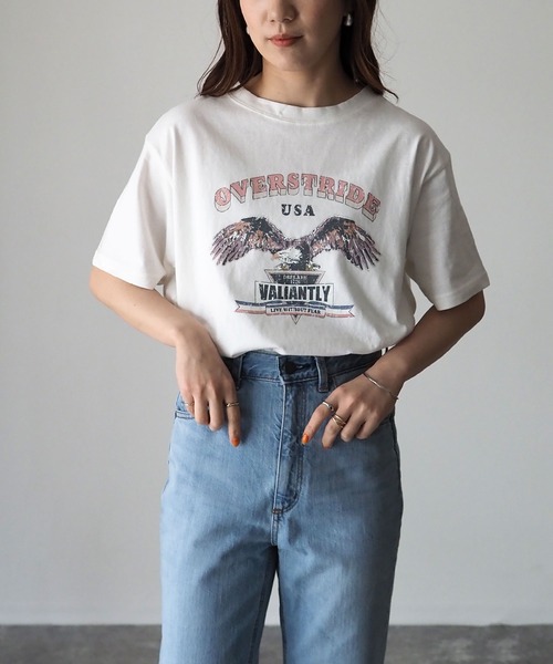 Riberry(リベリー)の「イーグルプリントコットンT(Tシャツ/カットソー・レディース・スミクロ/オフホワイト・FREE)」の11枚目の写真
