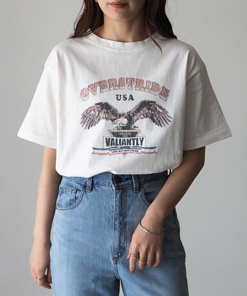 Riberry(リベリー)の「イーグルプリントコットンT(Tシャツ/カットソー・レディース・スミクロ/オフホワイト・FREE)」の10枚目の写真