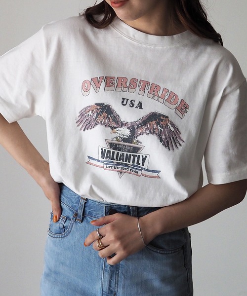 Riberry(リベリー)の「イーグルプリントコットンT(Tシャツ/カットソー・レディース・スミクロ/オフホワイト・FREE)」の8枚目の写真