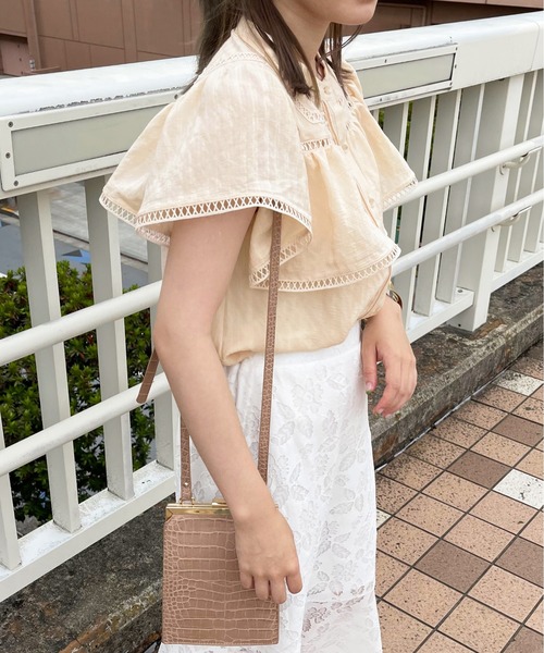 apres jour clair（アプレジュールクレア）の「【apres jour clair】シアーケープブラウス【ZOZOTOWN限定アイテム】（シャツ/ブラウス・レディース・ライトイエロー/オフホワイト/ピンクベージュ・X-LARGE/フリー）」の18枚目の写真